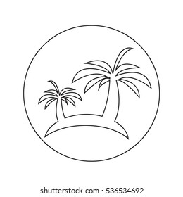 Palm Tree icon illustration design