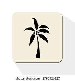 palm tree icon. illustration of a palm tree in style. flat summer theme