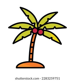 Palmenbaumsymbol einzeln