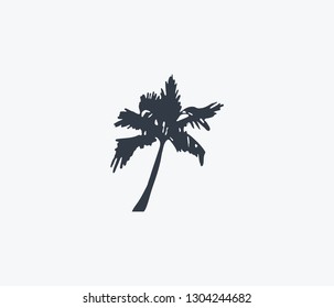 Palm tree icon isolated on clean background. Palm tree icon concept drawing icon in modern style. Vector illustration for your web mobile logo app UI design.