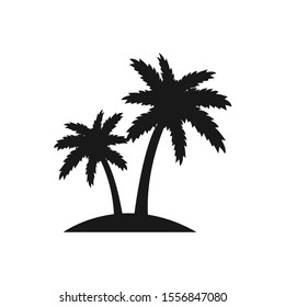 palm tree icon isolated on white background