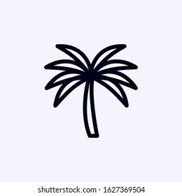 Palm tree icon isolated on white background