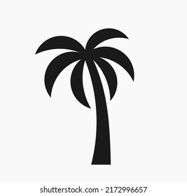 Palm tree icon isolated on white background. Vector illustration.