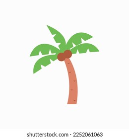 Palm tree icon. Isolated on white background. Vector illustration.