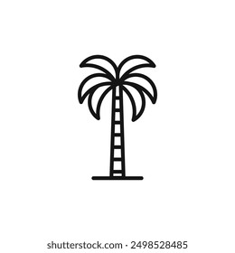 palm tree icon isolated on white background