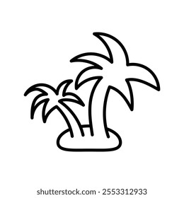 Palm tree icon isolated on white background