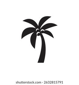 palm tree icon isolated on white background
