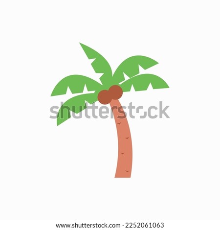 Palm tree icon. Isolated on white background. Vector illustration.