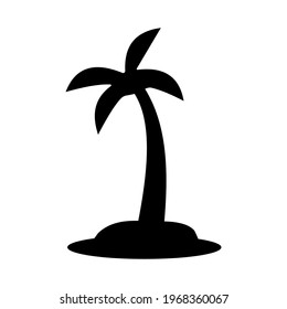 Palm tree icon isolated vector illustration. High quality black style vector icon