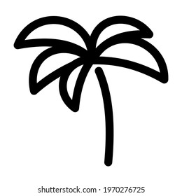 Palm tree icon isolated vector illustration. High quality black style vector icon