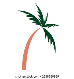 Palm tree icon. Isolated vector illustration