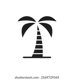 Palm tree icon Line Art Logo set