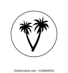 Palm tree icon, logo