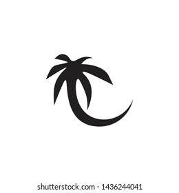 Palm tree icon logo design