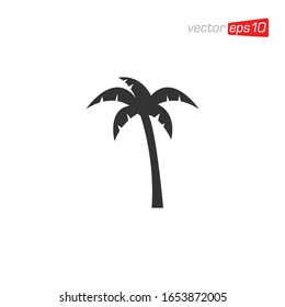 Vector de diseño de logotipo de árbol de palmas
