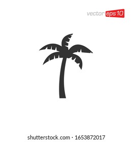 Vector de diseño de logotipo de árbol de palmas