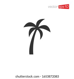 Palm Tree Icon Logo Design Vector