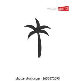 Palm Tree Icon Logo Design Vector