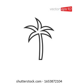 Design-Vektorillustration für Palm Tree-Symbole
