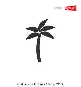 Palm Tree Icon Logo Design Vector