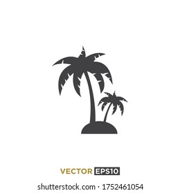 Palm Tree Icon Logo Design Vector