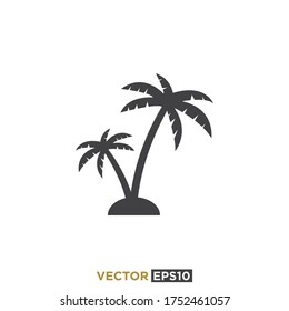 Palm Tree Icon Logo Design Vector
