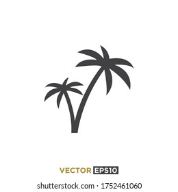 Palm Tree Icon Logo Design Vector
