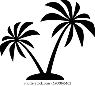 Palm Tree Icon Logo Design Vektor.