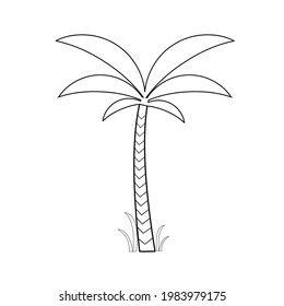 Vector de ilustración del logotipo del icono de la palma. Concepto de logotipo. 