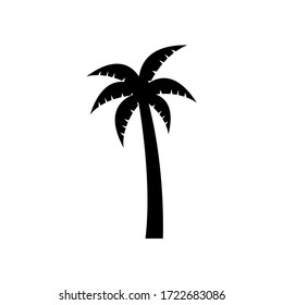 Palm tree icon, logo isolated on white background