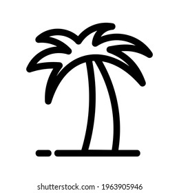palm tree icon or logo isolated sign symbol vector illustration - high quality black style vector icons

