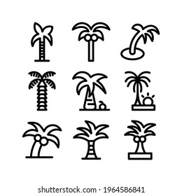 palm tree icon or logo isolated sign symbol vector illustration - Collection of high quality black style vector icons
