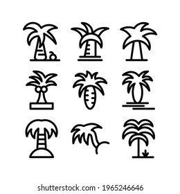 palm tree icon or logo isolated sign symbol vector illustration - Collection of high quality black style vector icons
