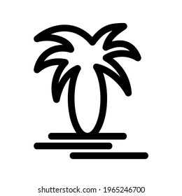 palm tree icon or logo isolated sign symbol vector illustration - high quality black style vector icons
