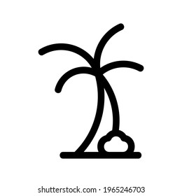 palm tree icon or logo isolated sign symbol vector illustration - high quality black style vector icons
