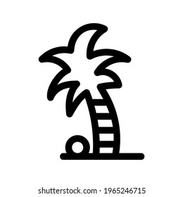 palm tree icon or logo isolated sign symbol vector illustration - high quality black style vector icons
