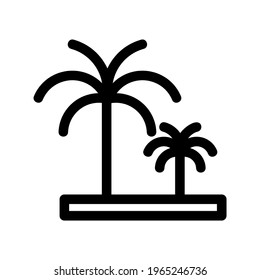 palm tree icon or logo isolated sign symbol vector illustration - high quality black style vector icons
