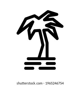palm tree icon or logo isolated sign symbol vector illustration - high quality black style vector icons
