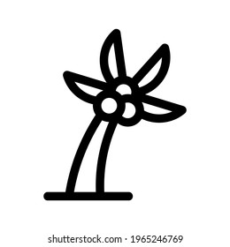 palm tree icon or logo isolated sign symbol vector illustration - high quality black style vector icons
