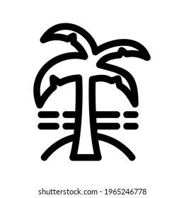 palm tree icon or logo isolated sign symbol vector illustration - high quality black style vector icons
