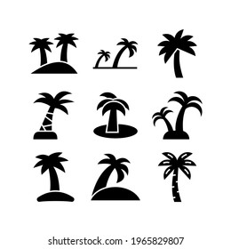 icono de la palmera o logotipo símbolo de signo aislado ilustración vectorial - Colección de iconos vectoriales de estilo negro de alta calidad
