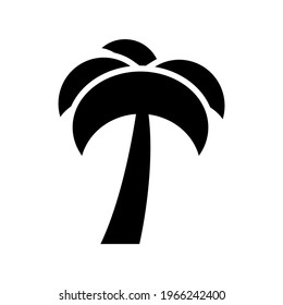 icono de la palmera o logotipo símbolo de signo aislado ilustración vectorial - iconos vectoriales de estilo negro de alta calidad
