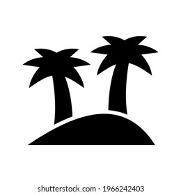 palm tree icon or logo isolated sign symbol vector illustration - high quality black style vector icons
