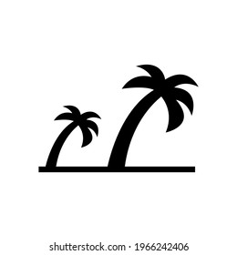 icono de la palmera o logotipo símbolo de signo aislado ilustración vectorial - iconos vectoriales de estilo negro de alta calidad
