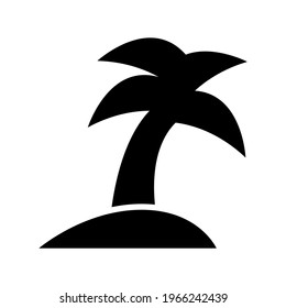 Palmenbaumsymbol oder Logo einzeln auf Zeichen, Vektorgrafik - hochwertige Vektorsymbole im schwarzen Stil
