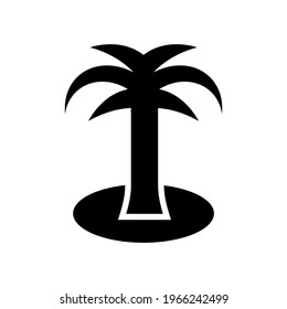 palm tree icon or logo isolated sign symbol vector illustration - high quality black style vector icons
