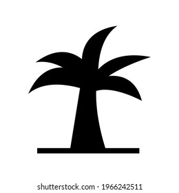 icono de la palmera o logotipo símbolo de signo aislado ilustración vectorial - iconos vectoriales de estilo negro de alta calidad
