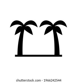 palm tree icon or logo isolated sign symbol vector illustration - high quality black style vector icons
