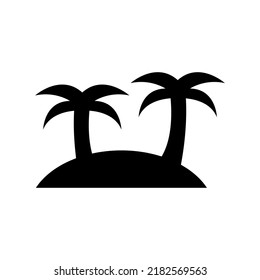 palm tree icon or logo isolated sign symbol vector illustration - high quality black style vector icons
