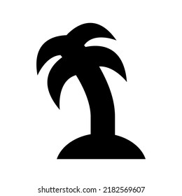icono de la palmera o logotipo símbolo de signo aislado ilustración vectorial - iconos vectoriales de estilo negro de alta calidad
